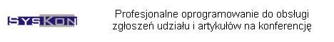 SysKon - oprogramowanie do zarz�dzania konferencjami